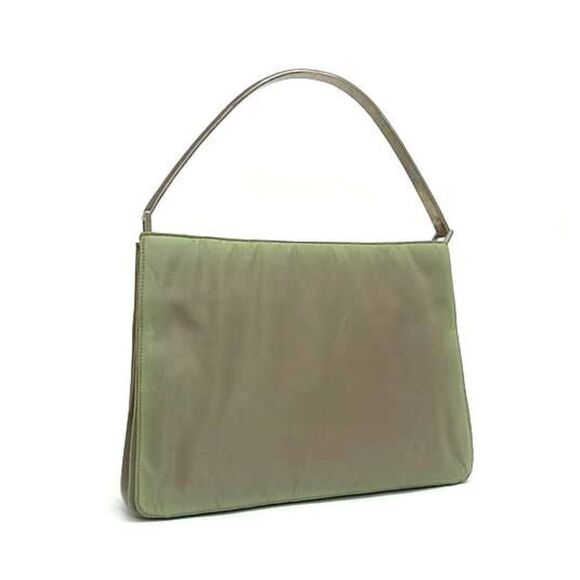 Prada - Iridescent Olive Green & Grey Leather Structured Shoulder Bag VGUC, VTG - Picture 11 of 12